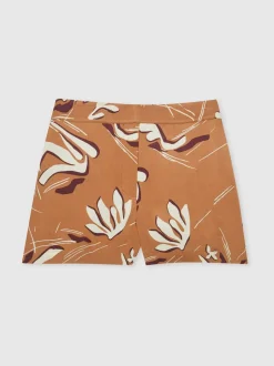 Reiss Sammie Short van keperstof met print