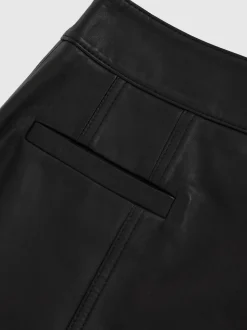 Reiss Seema Leather Welt Pocket Mini Skirt