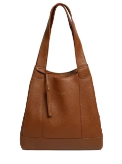 Rijk bruin - Pure Luxuries London Colette leren handtas