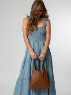 Rijk bruin - Pure Luxuries London Colette leren handtas