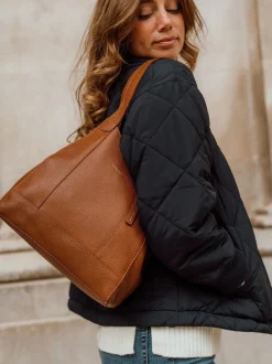 Rijk bruin - Pure Luxuries London Colette leren handtas