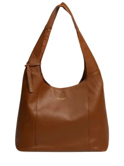 Rijk bruin - Pure Luxuries - Leren London Nina schoudertas