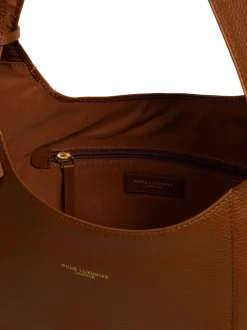 Rijk bruin - Pure Luxuries - Leren London Nina schoudertas