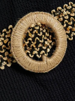 River Island - Petite - Laag uitgesneden badpak met textuur