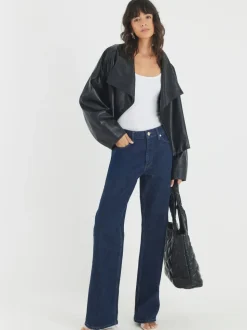 River Island - Relaxte rechte jeans met hoge taille
