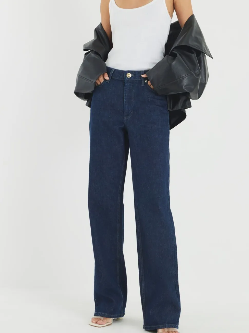 River Island - Relaxte rechte jeans met hoge taille