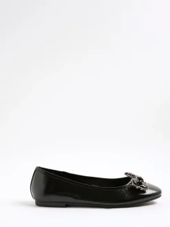 River Island Chain Bow Ballet Pumps