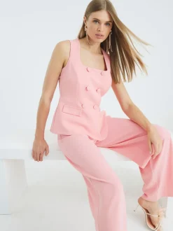 River Island Double Breasted Jumpsuit
