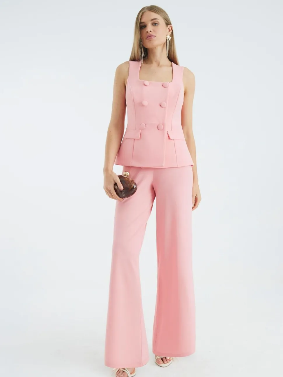 River Island Double Breasted Jumpsuit