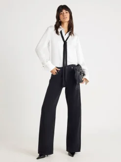 River Island jeans met hoge taille, rechte pijpen en relaxte pasvorm