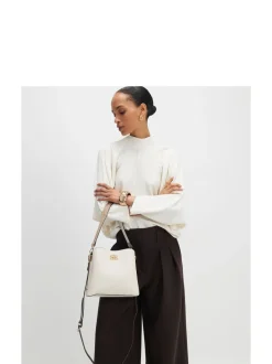 River Island Lock Front Bucket Bag