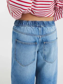 River Island Petite Barrel Jeans van 100% katoen met elastische taille