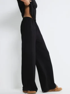 River Island Premium High Waisted Wide Leg Joggers