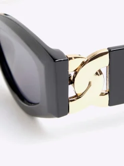 River Island Slim Cat Eye Chain Sunglasses