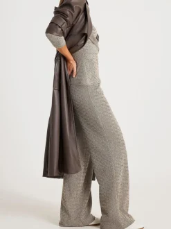 River Island Texture Wide Leg Relaxed Bottoms