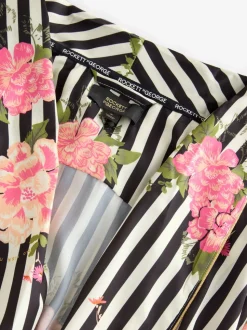 Rockett St George Flower Power Stripe Satin Robe