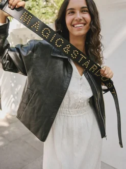 Rockett St George Leather Magic and Star Dust Chunky Studded Belt