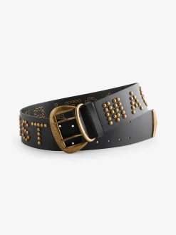 Rockett St George Leather Magic and Star Dust Chunky Studded Belt
