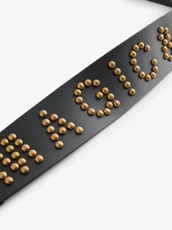 Rockett St George Leather Magic and Star Dust Chunky Studded Belt