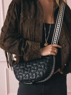 Rockett St George Quilted Cross-Body Bag with Star Strap