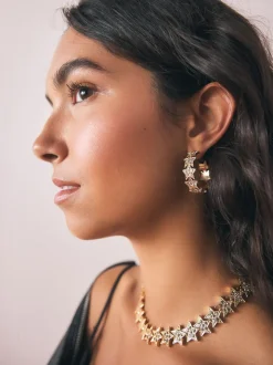 Rockett St George Sparkle Star Hoop Earrings