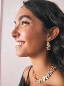 Rockett St George Sparkle Star Hoop Earrings