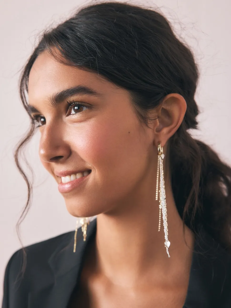 Rockett St George Star Charm Hoop Drop Earrings