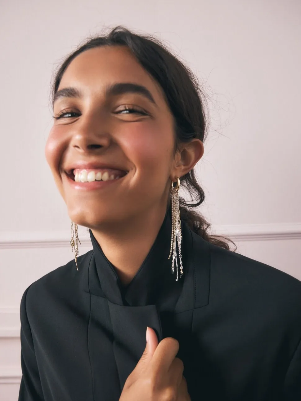Rockett St George Star Charm Hoop Drop Earrings