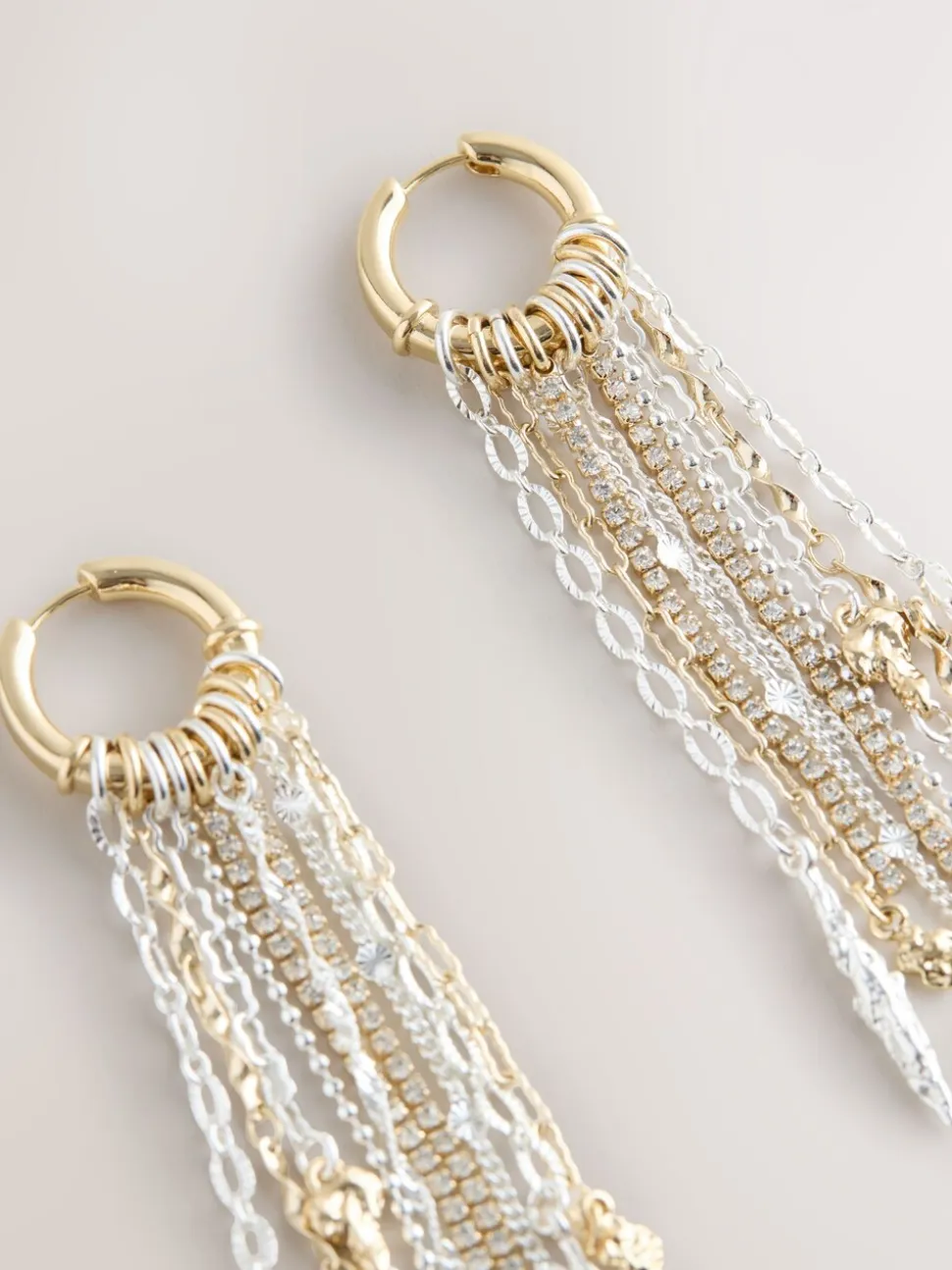 Rockett St George Star Charm Hoop Drop Earrings