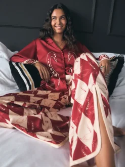 Rockett St George Textured Satin Button Through Pyjamas