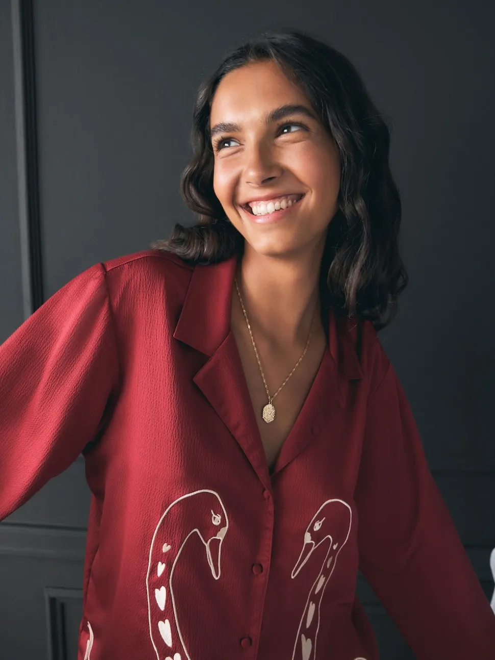 Rockett St George Textured Satin Button Through Pyjamas