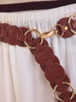 Roestbruin - PU Link Detailriem