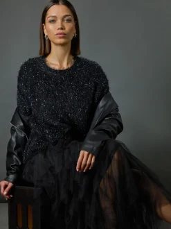 Roman - Elastische rok met mesh laag