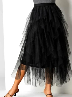 Roman - Elastische rok met mesh laag