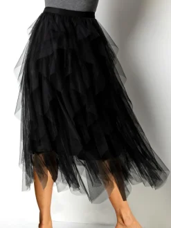 Roman - Elastische rok met mesh laag