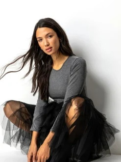 Roman - Elastische rok met mesh laag