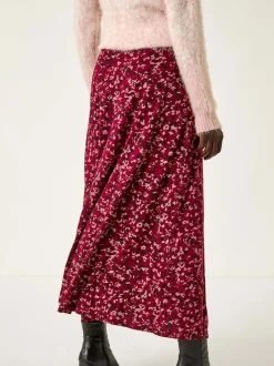 Roman Confetti Print Stretch Midi Skirt