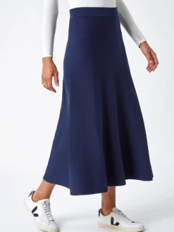 Roman gebreide Midi stretchy rok