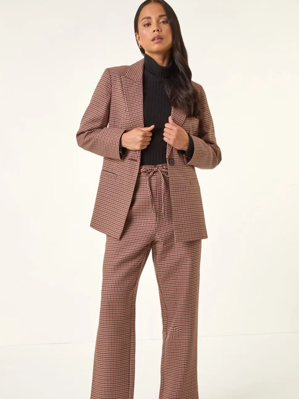 Roman Petite Houndstooth Blazer