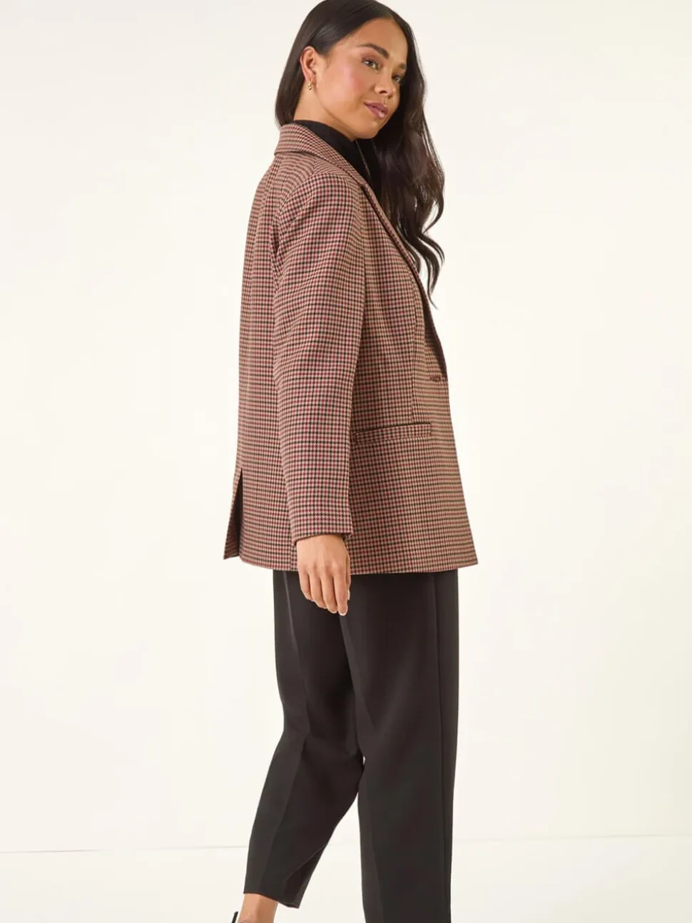 Roman Petite Houndstooth Blazer