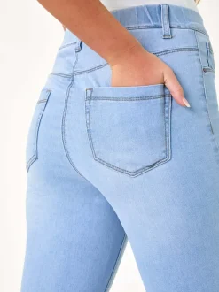 Roman stretchy knielange pedal pusher shorts