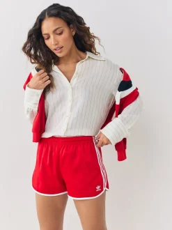 Rood - adidas Originals Adicolour 3-Strepen Sprinter Shorts