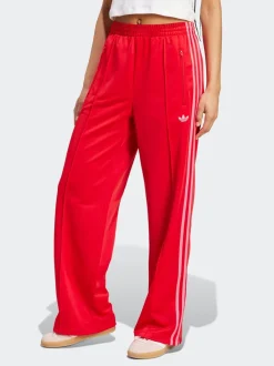 Rood - adidas Originals Firebird ruimvallende Broek