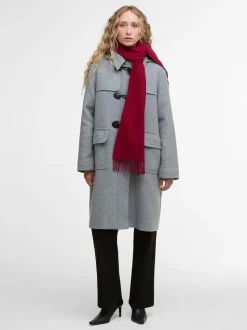 Rood - Barbour® geweven sjaal van lamswol