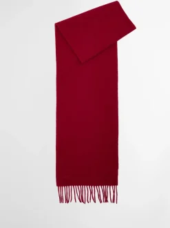 Rood - Barbour® geweven sjaal van lamswol