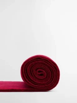 Rood - Barbour® geweven sjaal van lamswol