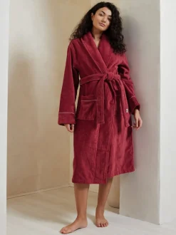 Rood - Chelsea Peers 100% Cotton Towelling Dressing Gown