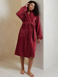 Rood - Chelsea Peers 100% Cotton Towelling Dressing Gown