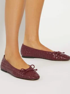 Rood - Dune London Heat Woven Ballerina Shoes