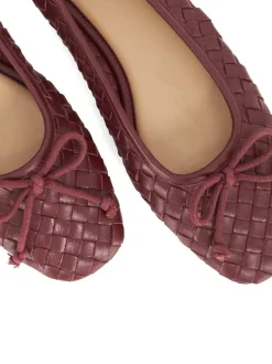 Rood - Dune London Heat Woven Ballerina Shoes
